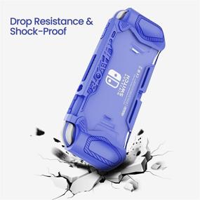 img 2 attached to 🔵 Enhance Your Nintendo Switch Lite Experience with LeyuSmart Protector Case: HD Screen Protector & Thumb Grip Caps Included in Blue Color Edition