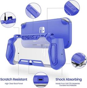 img 3 attached to 🔵 Enhance Your Nintendo Switch Lite Experience with LeyuSmart Protector Case: HD Screen Protector & Thumb Grip Caps Included in Blue Color Edition