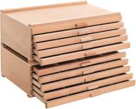 🎨 enhance organization and creativity with u.s. art supply 10 drawer wood artist storage box logo