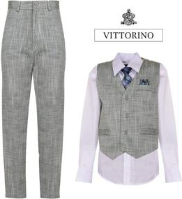 img 3 attached to 👖 Vittorino Linen Pants for Boys' Clothing, Suits, and Sport Coats - Perfect for All Seasons