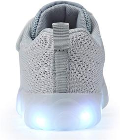 img 3 attached to 👟 Светящиеся кроссовки AoSiFu для детей - дышащие кроссовки с LED-подсветкой и USB-зарядкой - для маленьких девочек и мальчиков.