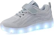 👟 aosifu light up shoes for kids - breathable led flashing sneakers with usb charging - toddler girls & boys logo