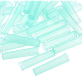 img 3 attached to 🌸 Flower Tube - 100-Pack Floral Water Tubes for Arrangements, Clear Blue Plastic, 0.6 x 2.8 Inches