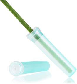 img 4 attached to 🌸 Flower Tube - 100-Pack Floral Water Tubes for Arrangements, Clear Blue Plastic, 0.6 x 2.8 Inches