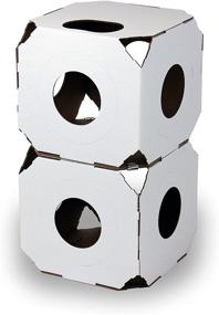 img 3 attached to 🐱 Stackable Modern Cat Condo & Modular Cat Tree - House & Tunnel Cubes for Cats - Made in USA