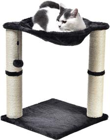 img 4 attached to Cat Condo Tree Tower with Hammock Bed, Scratching Post - Amazon Basics