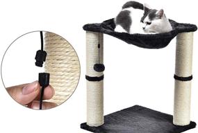 img 2 attached to Cat Condo Tree Tower with Hammock Bed, Scratching Post - Amazon Basics