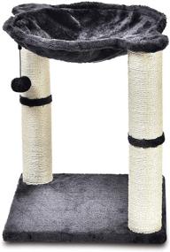 img 3 attached to Cat Condo Tree Tower with Hammock Bed, Scratching Post - Amazon Basics