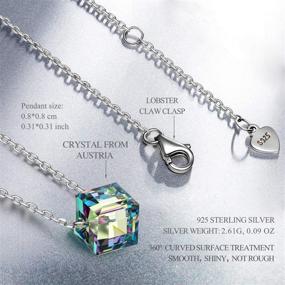 img 3 attached to 🎁 NINASUN Fantastic World Necklaces for Women, Sterling Silver Chain &amp; Cube Crystals from Austria, Perfect Gift for Her - Delicate Jewelry Box Included