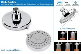 img 2 attached to 🚿 High Pressure Filtered Showerhead Combo - HarJue Shower Head and 15 Stage Shower Filter with 5 Settings, Removes Chlorine, Fluoride, and Harmful Substances, includes 1 Replaceable Filter Cartridge