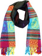 🌈 vibrant rainbow tropical pashmina: colorful women's scarves & wraps by paskmlna logo