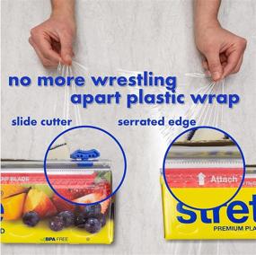 img 2 attached to Stretch-Tite Premium Plastic Food Wrap with Slide Cutter - Extra Strong, 250 sq ft