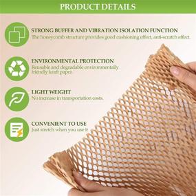 img 2 attached to Honeycomb Packaging Perforated Eco Friendly Alternative Packaging & Shipping Supplies