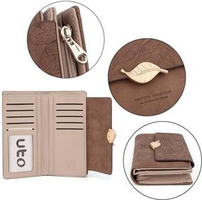 img 1 attached to Stylish UTO Leather Pattern Organizer Apricot Women's Handbags & Wallets – Stay Fashionable and Organized!