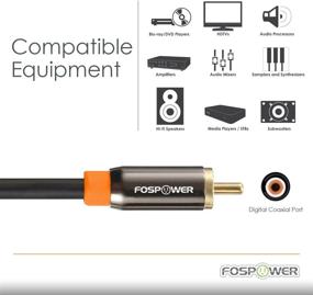 img 2 attached to 🔊 FosPower 10ft Digital Audio Coaxial Cable with 24K Gold Plated Connectors - High-Quality RCA Male to Male Cable for Home Theater, HDTV, Subwoofer, and Hi-Fi Systems
