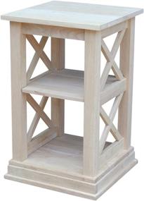 img 3 attached to 🏺 Hampton Accent Table with Shelves by International Concepts