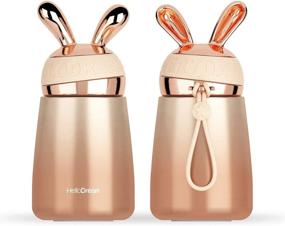 img 4 attached to 🔒 Durable Leakproof Double Stainless Steel Vacuum Girl Thermos Coffee Cup: BPA Free Travel Office School - Stunning Gold Finish