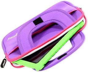 img 1 attached to Contixo 7-Inch Tablet Sleeve Bag with Accessory Pocket - Perfect Fit for Contixo V8/V9, Dragon Touch Y88X Pro/Y88X/M7, iPad Mini, Galaxy Tab A, and Amazon Fire (Purple)