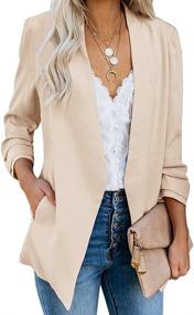 img 4 attached to Ofenbuy Womens Lightweight Cardigan Blazers Women's Clothing in Suiting & Blazers