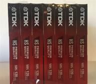 📼 tdk 7 pack t-120 vhs premium quality hs video tape - 120 minute/6 hour (discontinued) logo
