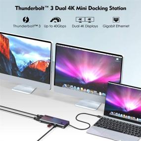 img 2 attached to WAVLINK Thunderbolt 3 Mini Dock With Dual 4K@60Hz DisplayPort