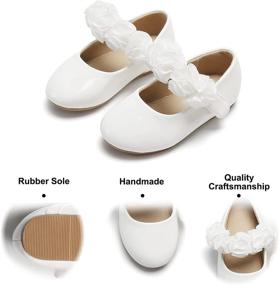 img 1 attached to 🌸 Felix & Flora Girls' Toddler Flower Girl Dress Shoes - Ballet Flats for Parties, Weddings, and School