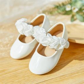 img 2 attached to 🌸 Felix & Flora Girls' Toddler Flower Girl Dress Shoes - Ballet Flats for Parties, Weddings, and School