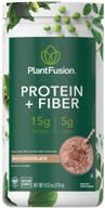 plantfusion protein + fiber: шоколадный гороховый протеиновый порошок с добавлением клетчатки - веганский, кашрутный, без гмо (10 порций) логотип