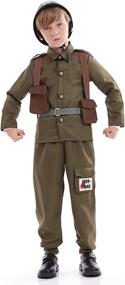 img 4 attached to Soldier Costume Kids，Unisex Hat，Halloween Outfit，Khaki