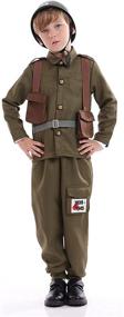 img 1 attached to Soldier Costume Kids，Unisex Hat，Halloween Outfit，Khaki