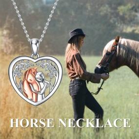 img 3 attached to 🐎 YFN Sterling Silver Horse Pendant Necklace: Perfect Gift for Horse Lovers - Girls and Boys