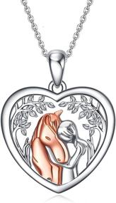 img 4 attached to 🐎 YFN Sterling Silver Horse Pendant Necklace: Perfect Gift for Horse Lovers - Girls and Boys