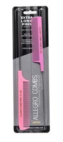 img 4 attached to 👌 Расчески Allegro Combs XL с длинным цыплёнком и хвостиком - металлические расчески с длинным хвостом для маркировки прядей - 2 шт. (PINK)