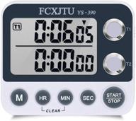 time your cooking perfectly with the fcxjtu digital dual kitchen timer - count up/down, stopwatch, magnetic back and more! логотип