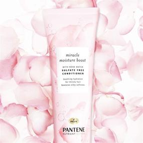 img 2 attached to 🌹 Pantene Sulfate Free Shampoo & Conditioner with Rose Water and Miracle Moisture Boost Hair Mask Shot Treatment