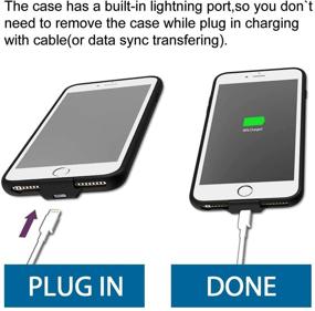 img 2 attached to 📱 OCEANLOVE Wireless Charger Charging Receiver Case for iPhone 7 6S 6 - Built-in Qi Receiver and Charging Port - Shockproof Protective - Lightning Cable Charging and Data Sync Compatible