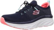 👟 стильные кроссовки skechers walker refreshing: бело-черные женские. логотип