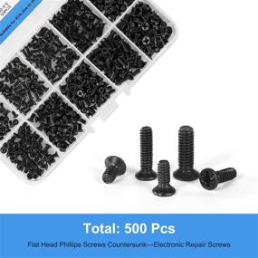 img 2 attached to 💻 500pcs Laptop Notebook Computer Replacement Screws Kit, M2 M2.5 M3 PC Flat Head Phillips Screws, Countersunk SSD Electronic Repair Accessories for Sony DELL Samsung IBM HP Toshiba - MEIYYJ