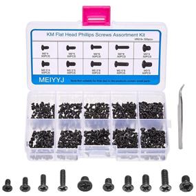 img 4 attached to 💻 500pcs Laptop Notebook Computer Replacement Screws Kit, M2 M2.5 M3 PC Flat Head Phillips Screws, Countersunk SSD Electronic Repair Accessories for Sony DELL Samsung IBM HP Toshiba - MEIYYJ