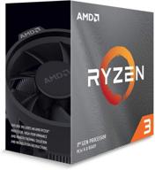 amd ryzen 3 3100: заблокированный четырехъядерный настольный процессор для повышенной производительности, включая кулер wraith stealth. логотип