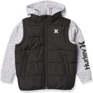 hurley boys 2fer puffer jacket logo