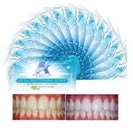 get a brighter smile with ezgo teeth whitening strips - 28 count 14 days course, bonus shade guide included - advanced new formula, 6% hp - whiten your teeth faster! logo