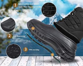 img 2 attached to Discover Ultimate Winter Adventure with UPSOLO Backpacking Boots for Women Snow Boot Winter Shoes