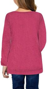 img 3 attached to Ugmikdo Little Casual Winter T Shirts Girls' Clothing for Tops, Tees & Blouses