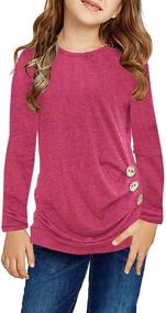 img 4 attached to Ugmikdo Little Casual Winter T Shirts Girls' Clothing for Tops, Tees & Blouses
