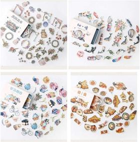 img 3 attached to 🦋 RisyPisy 480pcs Sticker Set, Special Shaped Plants Flowers & Animals, Life Series Washi Stickers for DIY Crafts, Planners, Journals, Cell Phones, Calendars, and Office Supplies