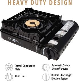 img 1 attached to 🔥 Powerful Gas ONE GS-3900P Dual Fuel Portable Stove – Brass Burner, Spiral Flame, 15,000 BTU Output, Carrying Case Included