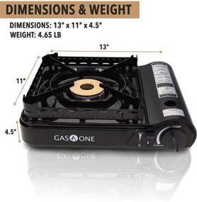 img 3 attached to 🔥 Powerful Gas ONE GS-3900P Dual Fuel Portable Stove – Brass Burner, Spiral Flame, 15,000 BTU Output, Carrying Case Included