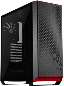 img 4 attached to 💻 SilverStone Technology SST-PM02B-G: Черный металлический компьютерный корпус ATX с боковой панелью из закаленного стекла и оптимальным воздушным потоком.