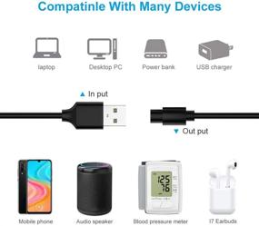 img 1 attached to 🔌 IBERLS Universal 5V DC Power Cable with 9 Connector Tips - USB to 5.5x2.1mm Plug Charging Cord (Includes 5.5x2.5mm, 4.0x1.7mm, 3.5x1.35mm, 2.5x0.7mm, 3.0x1.1mm, Micro, Type-C, LED Terminal)